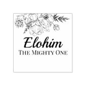 Elohim Hebreeuwse namen van God Typografie Rubberstempel (Afrduk)