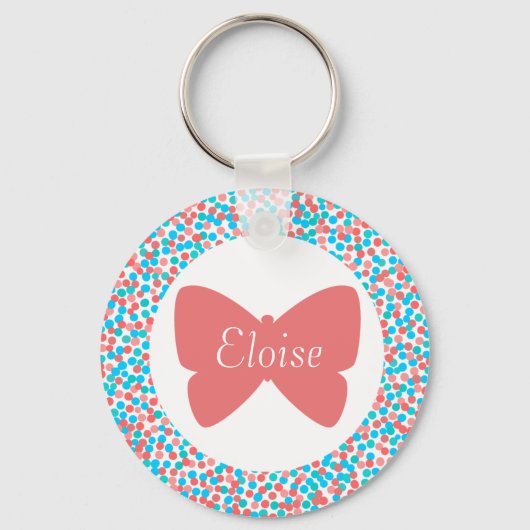 Eloise Butterfly Stippen Sleutelhanger (Voorkant)