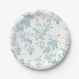 Eloise Floral, poederblauw Papieren Bordje