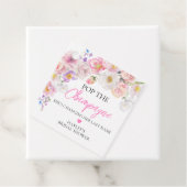 Eloise Floral Pop de Champagne Bruidsdiner Bedankjes Labels (In situ)