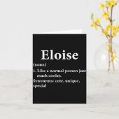 Eloise naam definitie kaart (Gele Bloem)