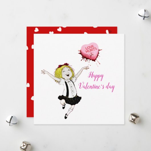 Eloise op Valentijnsdag Feestdagenkaart (Voorkant / Achterkant in situ)