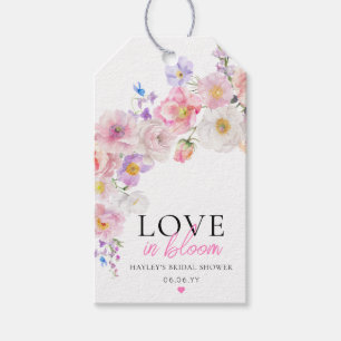 Eloise Pink Floral Love in Bloom Vrijgezellenfeest Cadeaulabel