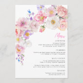 Eloise Pink Floral Menu (Voorkant)