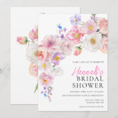 Eloise Pink Floral Vrijgezellenfeest Kaart (Voorkant / Achterkant)