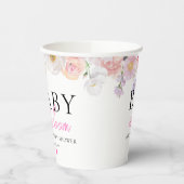 Eloise roze bloemen Baby in bloei Papieren Bekers (Links)