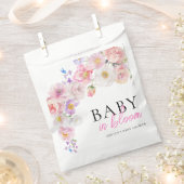 Eloise Roze Bloemen Baby in Bloom Baby shower Bedankzakje (Geknipt)