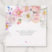 Eloise Roze Bloemige Bedank Favor Bedankjes Labels (Achterkant)