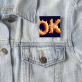 Elokut Vierkante Button 5,1 Cm (In situ)