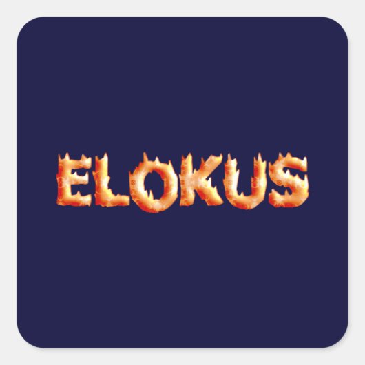 Elokut Vierkante Sticker (Voorkant)