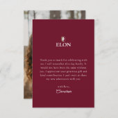 Elon | Afstuderen 20XX Bedankkaart (Voorkant / Achterkant)