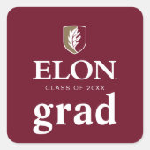Elon | Afstuderen 20XX Vierkante Sticker (Voorkant)