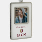 Elon | Klasse van 20XX Verzilverd Omlijst Ornament (Rechts)
