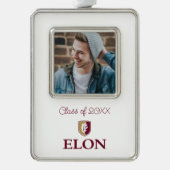 Elon | Klasse van 20XX Verzilverd Omlijst Ornament (Voorkant)