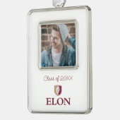 Elon | Klasse van 20XX Verzilverd Omlijst Ornament (Links)
