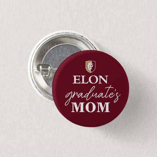 Elon | Mama van de afgestudeerde Ronde Button 3,2 Cm (Voorkant /achterkant)