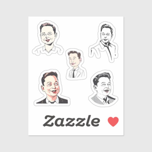 elon musk funny caricature sticker (Vel)
