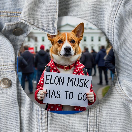 Elon Musk moet naar Dog Pin Ronde Button 6,0 Cm (In situ)