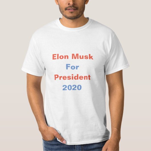 Elon Musk voor President Shirt (Voorkant)