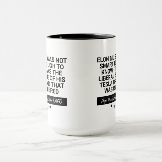 Elon Musk was niet slim genoeg om het te weten Mok (Midden)
