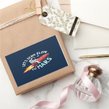 Elon naar Mars Rechthoek Sticker sturen