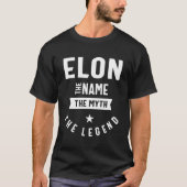 Elon Persoonlijke naam Birthday Gift T-shirt (Voorkant)