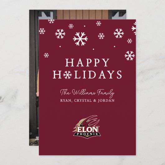 Elon Phoenix Feestdagenkaart (Voorkant / Achterkant)