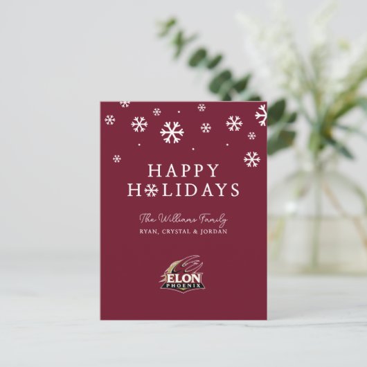 Elon Phoenix Feestdagenkaart (Staand voorkant)