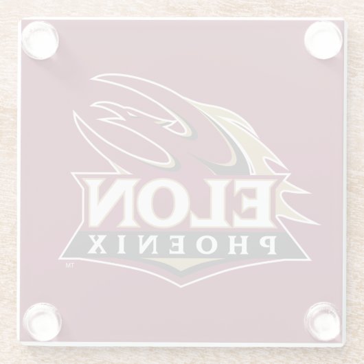 Elon Phoenix Glazen Onderzetter (Achterkant)