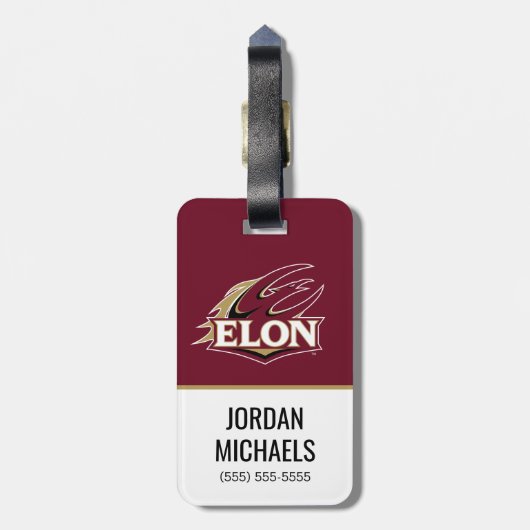 Elon Phoenix Logo Bagagelabel (Achterkant verticaal)