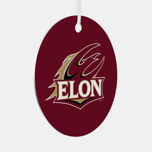 Elon Phoenix Logo Metalen Ornament (Voorkant Rechts)