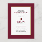 Elon Universiteit | Afstuderen Aankondigingskaart (Voorkant)