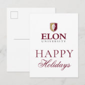 Elon Universiteit Feestdagenkaart (Voorkant / Achterkant)