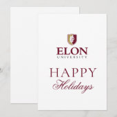Elon Universiteit Feestdagenkaart (Voorkant / Achterkant)