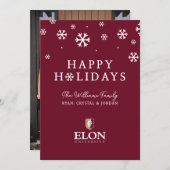 Elon Universiteit Feestdagenkaart (Voorkant / Achterkant)