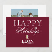 Elon Universiteit Feestdagenkaart (Voorkant / Achterkant)