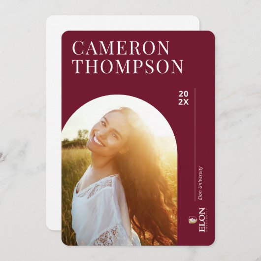 Elon Universiteit Kaart (Voorkant / Achterkant)