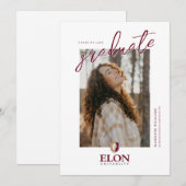 Elon University Afstuderen Aankondiging (Voorkant / Achterkant)