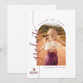 Elon University Afstuderen Aankondiging (Voorkant / Achterkant)