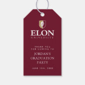 Elon University Afstuderen Cadeaulabel (Voorkant)