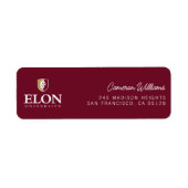 Elon University Afstuderen Etiket (Voorkant)