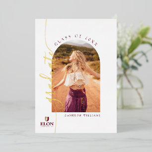 Elon University Afstuderen Folie Uitnodiging