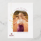 Elon University Afstuderen Folie Uitnodiging (Voorkant)