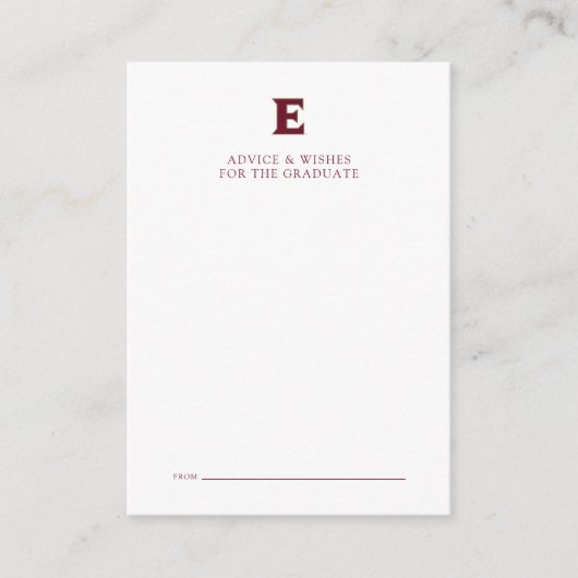 Elon University Afstuderen Notitiekaartje (Voorkant)