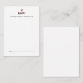 Elon University Afstuderen Notitiekaartje (Voorkant / Achterkant)