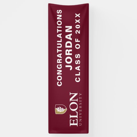 Elon University Afstuderen Spandoek (Verticaal)