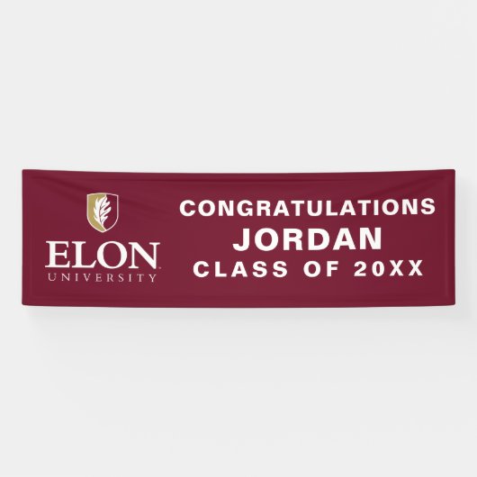 Elon University Afstuderen Spandoek (Horizontaal)