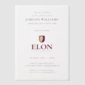 Elon University Afstuderen Vellum Uitnodigingen (Voorkant)