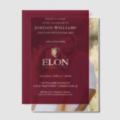 Elon University Afstuderen Vellum Uitnodigingen (Offset (Koppel))