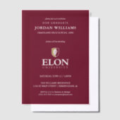 Elon University Afstuderen Vellum Uitnodigingen (Offset)